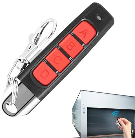 Telecomando per porta del garage, apriporta per garage portachiavi,Portachiavi clonazione wireless MHz | Sostituzione a distanza del garage a 4 pulsanti, aprichiave di controllo clonazione