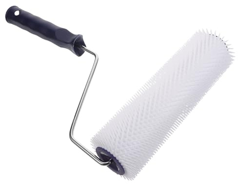 SHINEOFI Durable Self Leveling Screed Spiked Roller Tool for Defoaming Floors Lightweight Design for Easy Handling for Epoxy and Applications