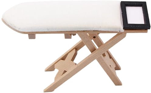 HoveeLuty Meubles de Maison de poupée, Table à Repasser Pliable réaliste, Accessoires Miniatures pour Maison poupée, buanderie, Accessoires pour Jardin fées à Faire soi-même, Micro-Paysage, échelle 1