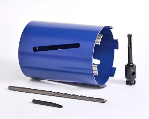SDS PLUS Diamantbohrkrone 32-150 mm Bohraufsatz Set mit Adapter 200mm Länge Inklusive Bohrer (SDS PLUS Ø 150mm x L 200mm)