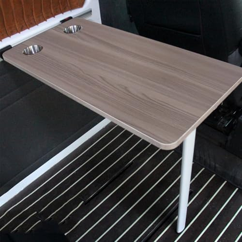 GBPLDMAQ Esstisch für Wohnmobiltische, klapptisch Esstisch, Wand, aus Holz und Höhenverstellbarem Stahl für Wohnmobile, Yachten(Gray,79x39cm/31x15in)