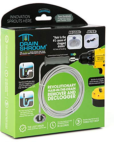 DrainShroom Rivoluzionario dispositivo di rimozione degli intasamenti a coclea per vasca da bagno e lavandino