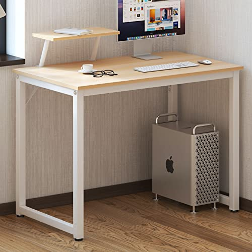 SogesHome Escritorio de Computadora Mesas para Ordenador 100 cm x 50 cm Escritorios Muebles de Oficina Mesa de Mesa de Oficina de Madera y Acero