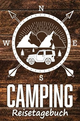 Camping Reisetagebuch: Camper Tagebuch, Notizbuch für die Reise mit dem Wohnwagen oder Wohnmobil, Camping Logbuch, ca. DIN A5 (6 x 9) für 57 Camping Touren