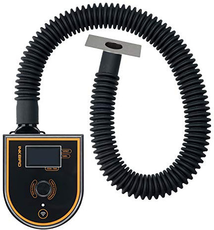 INKBIRD WiFi Bluetooth BBQ Temperature Controller ISC-007BW with Fan,Automatic Smoker BBQ Fan Controller Grill Thermometer with 3 Probes for Big Green Egg,Kamado Joe,Primo,Vision,Akorn Kamado