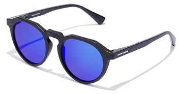 HAWKERS WARWICK, Occhiali da sole Unisex - Adulto, Raw Nero/Blu Polarizzato, Taglia unica