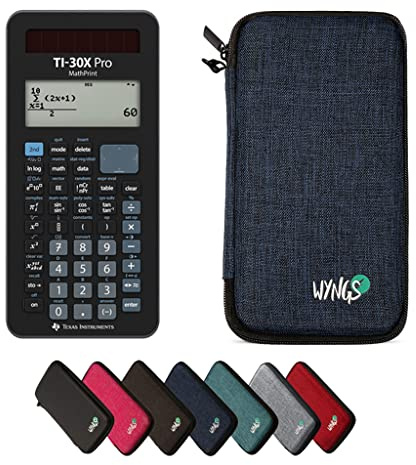 TI-30X Pro MathPrint inkl. WYNGS Schutztasche Blau - Wissenschaftlicher Taschenrechner - Basic Set