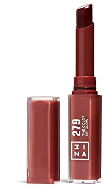 3INA MAKEUP - The Color Lip Glow 279 - Rosso Marrone - Rosetto Rosso Marrone Burroacaco di Karite per Nutrire le Labbra - Rosetti Luminoso Lucido - Vegan - Cruelty Free