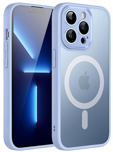 JETech Magnetic Matte Case for iPhone 13 Pro Max, Sky Blue | Compatible with MagSafe, Translucent Matte Back, Slim Shockproof Protection