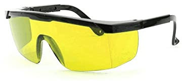 TopHomer Gafas de seguridad láser, gafas de protección ocular de 190 nm-540 nm de longitud de onda para uso industrial, cosmética y médico (amarillo)
