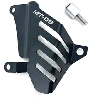 Xerial Linke Schalthebel-Sensor-Abdeckung für Yamaha MT09/SP Tracer 900 9 GT 2021 2022 2023 2024 MT-09 Motorrad-Crash-Schutz, schwarzer Kühlergrill (MT-09 Logo)