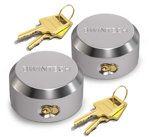 Bwintech 2 Juego de Candados Con Grilletes Ocultos, Cerradura de Seguridad de Acero Sólido Para Furgonetas, Cerradura de Puerta de Remolque Con 4 Llaves Idénticas