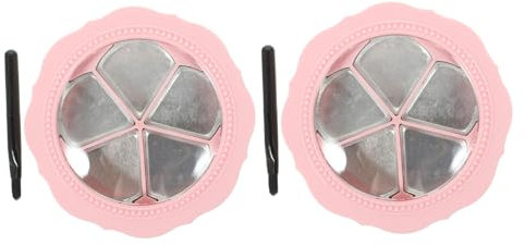 Healeved 2sätze Diy Lidschatten Box Mit Fächern Leere Kosmetikbehälter Für Lippenstift Und Pinsel Tragbar Und Nachfüllbar Für Make-up-