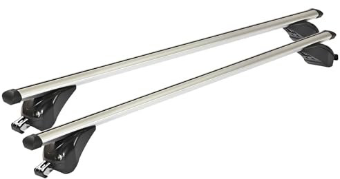 Dachgepäckträger Auto - Dachträger Universal VDP King 2 | Auto Dachträger geschlossene Reling | Dachträger für Reling abschließbar | Aluminium Grundträger Dachreling bis 75kg - 120 cm Länge