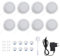 Lightsjoy Eclairage LED Cuisine Sous Meuble 8 Er Lampe De Placard Led Lumière Cuisine Sous Meuble Lumière Armoire Vitrine Spot Cuisine Pour Cabinet Penderie Entrée Couloir Toilette Blanc Chaud