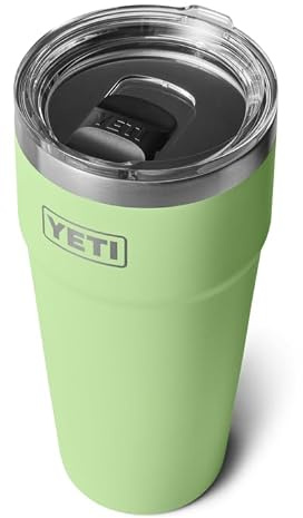 YETI Rambler 30 oz (887 ml) Stackable Cup mit abnehmbarem MagSlider-Deckel, Edelstahl-Thermobecher, Vakuumisoliert – Key Lime
