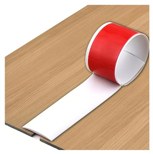 PVC Selbstklebend Abdeckleisten - Türschwellen Leiste - Wasserdicht Selbstklebend Vinyl Übergang Sschiene - Selbstklebend Übergangsstreifen zum Abziehen und Aufkleben(White,3.0mx5cm)