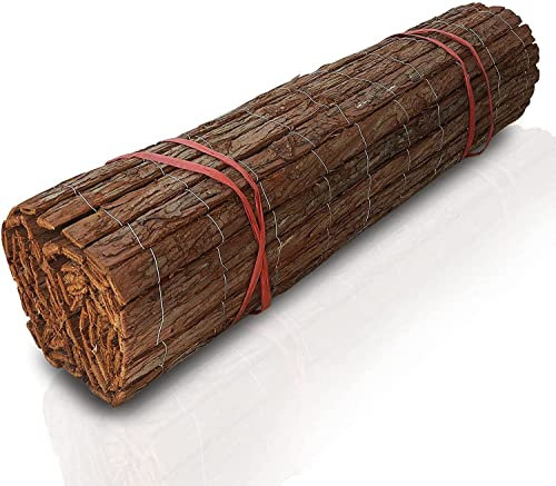 casa pura Tapis d'écorce d'arbre 100 x 300 cm – Clôture d'écorce pour balcon et jardin – Tapis brise-vue – Clôture de jardin