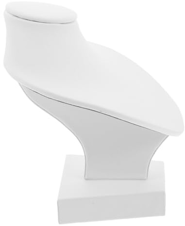Healifty Espositore Gioielli Modello Collo Realistico in Tabellone di Densità e Pu Bianco per Collane e Pendenti, per Esposizione in Negozi di Gioielli