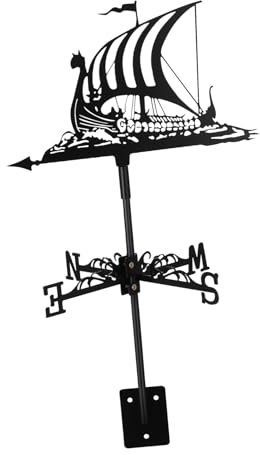 UPKOCH Girouette Forme de Voilier Indicateur de Direction Vent pour Jardin Cour et Terrasse Décoration Extérieure Durable et Unique