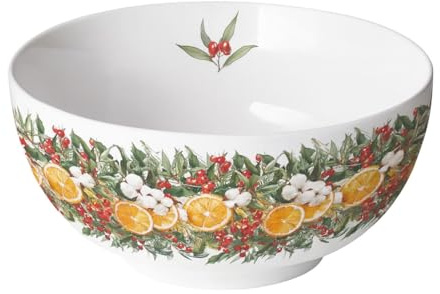 Ambiente Porzellan Schüssel Schale Bowl Frühstück/Snack/Salat 400ml Winter Orangen mit Dekoration Advent Weihnachten