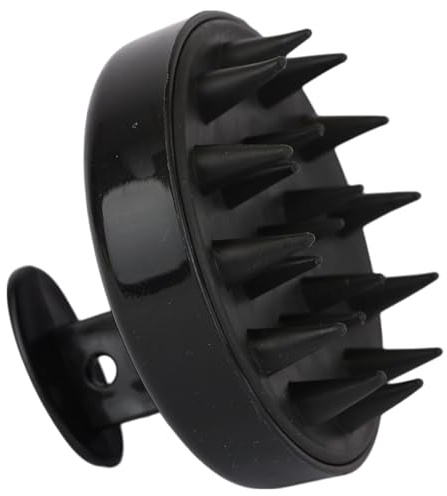 Eson Scalp Massager Shampoo Silicone Brush, Soft Silicone No Flaky Hair Scalp Brush for Wet or Dry Hair, Head Scrubber Scalp Exfoliator Anti Dandruff Brush, Hair Care and Head Relaxation (Black)