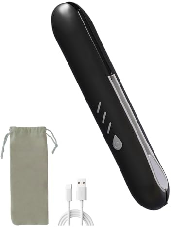 Mini Piastra per Capelli Senza Fili, Portatile Piastra Riscaldante da Viaggio per Capelli Corti, Hair Straightener in Ceramica Ricaricabile con Temperature 3 Livelli per Stili Ricci e Lisci, Nero