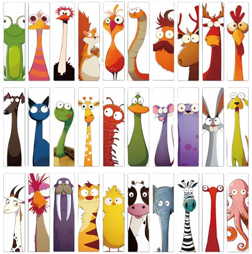 30 Stück Lesezeichen Kinder Personalisiert Lesezeichen Papier Mitgebsel Kindergeburtstag Kleine Geschenke für Kinder Schüler und Buchliebhaber Geschenk Jungen Mädchen