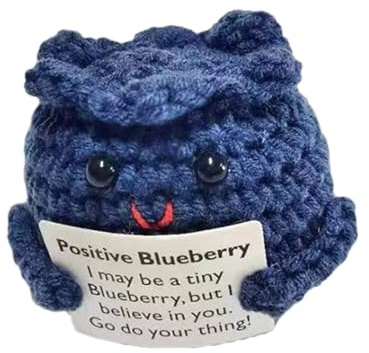 Positives Häkeln: Handgemachte Zwiebel- und Blaubeerhasen-Dekorationen, fröhliche Cartoon-Strickpuppe, ermutigendes und lustiges Spielzeug, collez