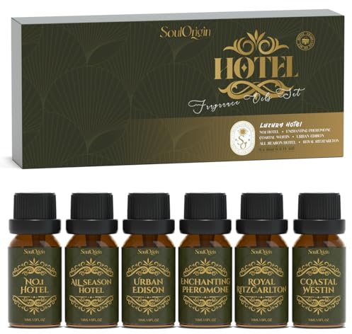 Luxus Hotel ätherische Öle, Hotel Collection Duft Öl, Luxus Duft ätherische Öle Set für Diffuser Home, inspiriert von den vier Jahreszeiten und mehr Dufte, Geschenk für Frauen und Männer