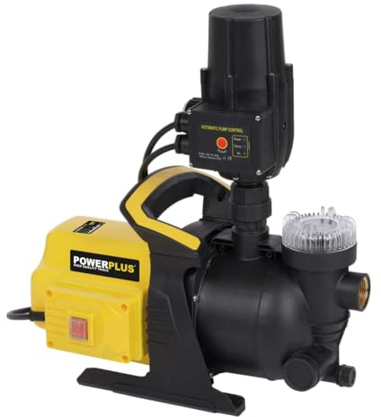 POWER plus Elektrische Wasserpumpe POWXG9561-600 W Druckwasserpumpe, Maximaltemperatur 35°C und Fördermenge 3000 l/h, Gartenpumpe, Saugpumpe, Tauchpumpe, Garten- und Hausgeräte