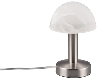 Bord Touch ME med glödlampa och glaslampskärm i alabasterutseende, touch-dimmer