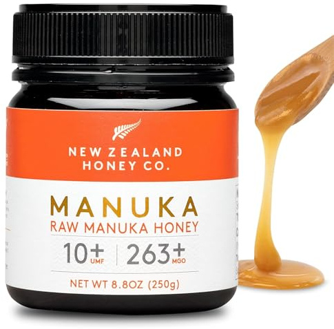 Miel de Manuka MGO 263+ UMF 10+, analizada en laboratorio, cruda, 250g | Grado diario más popular – té, tostadas y batidos, contenido MGO certificado, analizada en laboratorio, cruda y trazable