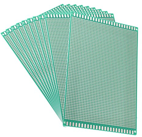 sourcing map 10Stk. Leiterplatte Leiterplatten PCB Platine 12x18cm | Einseitig universelle, Für DIY Löten
