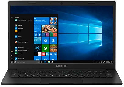 MEDION E4251 - Ordenador portátil de 14 FHD ( Intel Celeron N4000, 4 GB RAM, 64 GB eMMC, Intel UHD Graphics, Windows 10) color negro - Teclado QWERTY Español