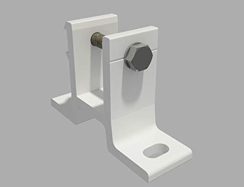 Home & Trends Lot de 2 Supports muraux avec Fixation pour Store de 40 mm en Aluminium certifié TÜV Blanc 40 x 131 x 84,6 mm Weiß