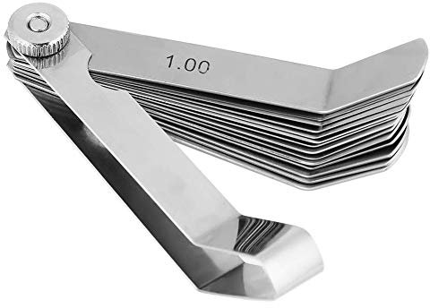 Fühlerlehre, Edelstahl gebogen Fühlerlehre Lineal Schweißinspektionswerkzeug 0,05-1,00 mm Messlineal Fühler-Messwerkzeug