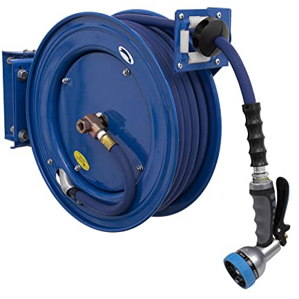 Sealey WHR1512 15m Heavy-Duty Retractable Water Hose Reel Ø13mm ID Rubber Hose