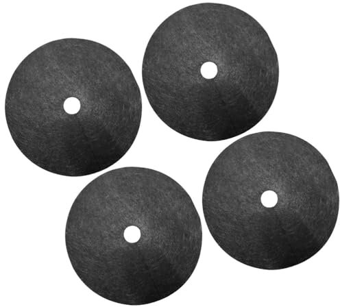 DOITOOL 20 Stück Garten-Unkrautmatte Biologisch Abbaubare Mulchring-Baumschutz-Unkrautmatten Mulchscheibe Baummulchring Baumschutzmatte Gartenbaumschutz Mulchscheibe (Schwarz 4 cm)