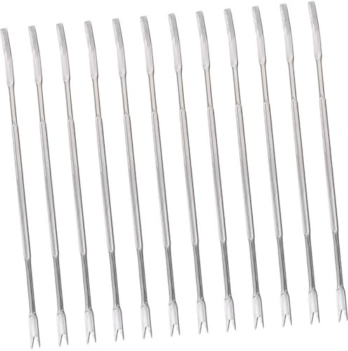 Cabilock Confezione Da 12 Forchette in Acciaio Inossidabile Per Granchi Aghi Per Di Mare Aragoste Gamberi Noci Crostacei Design Facile Da Pulire