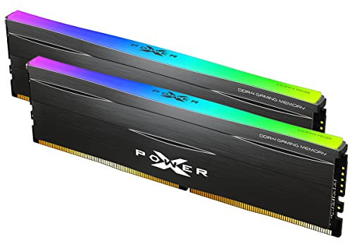 Silicon Power Gaming DDR4 32GB Kit (2 x 16GB) Zenith RGB 3600MHz (PC4 28800) C18 Módulo de memoria RAM de escritorio con disipador de calor, negro (SP032GXLZU360BDD)