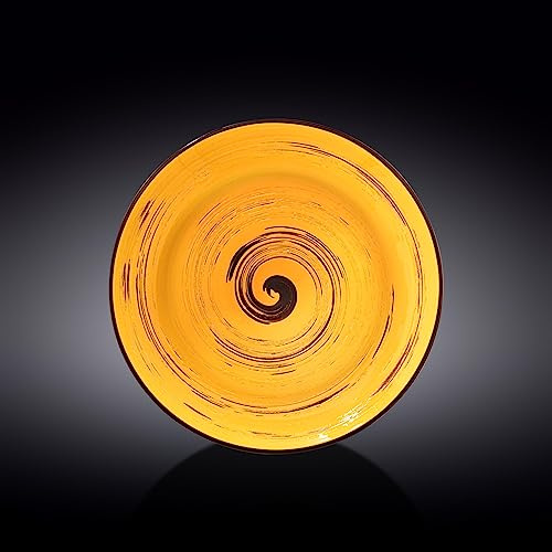 Wilmax WL-669427/A - Plato hondo de porcelana (25,5 cm de diámetro, 350 ml de capacidad), color amarillo