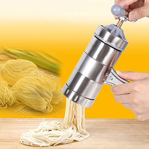 Passatelli, Macchina per la Pasta in Acciaio Noddle Macchina per la Pasta Elettrica Spremiagrumi Macchina per Fare la Pressione 1pc Portatile Azionamento Manuale Inossidabile