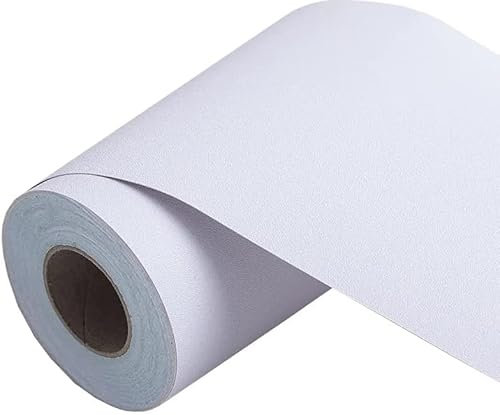 JUMRHFAN Bordo Per Carta Da Parati Impermeabile, Decorazione Autoadesiva Rimovibile Per Cucina, Bagno, Piastrelle, Bianco Puro 10cm X 500CM (Bianco)