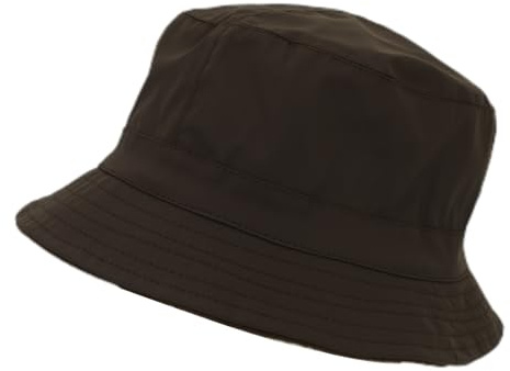 Riki Browns Cappello Pescatore Impermeabile Invernale Reversibile Pioggia Marrone