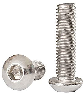 Viti UNC #6 – 32 x 5/8 con testa semicircolare appiattita con esagono incassato in acciaio inox a scelta da 100 – 1000 pezzi (100)