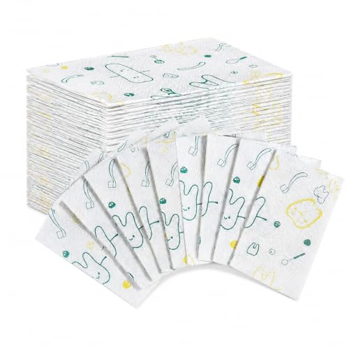 EDWERD Pediatric Dental Bibs, Disposable Kids Dental Care Supplies, 125PCS