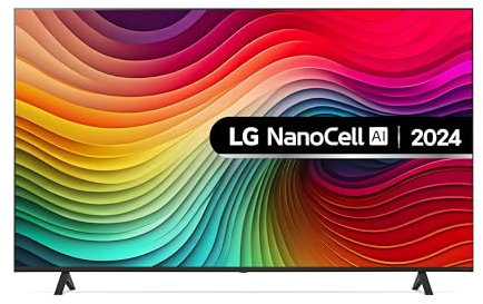 LG 55NANO82T6B 55-Inch Nanocell AI 4K UHD Smart TV, (α5 AI Processor Gen7, Freeview Play and Amazon Alexa, 60Hz), Ashed Blue [Model 2024]