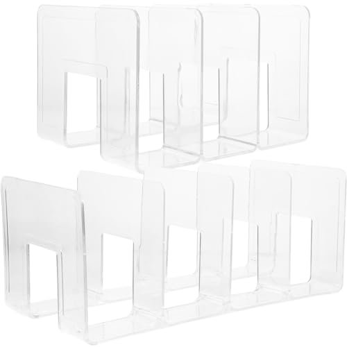 Uonlytech 2stücke Transparente Buchstützen Stabiler Bücherhalter Für Regale Schreibtisch-Organizer Zur Aufbewahrung Von Büchern Akten Und Zeitschriften Stilvolles Design Für Jedes