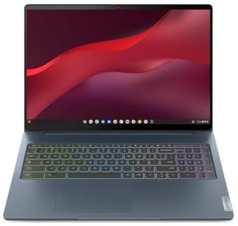 Lenovo IdeaPad 5 Chromebook 16 inch 2.5K IPS 120Hz Gaming Laptop Intel Core i5-1235U 8GB RAM 512GB SSD Backlit Keyboard Chrome OS Stone Blue - 82V80018UK